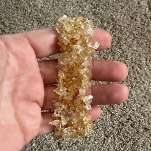 Natural Citrine and Quartz Stretch Bracelet